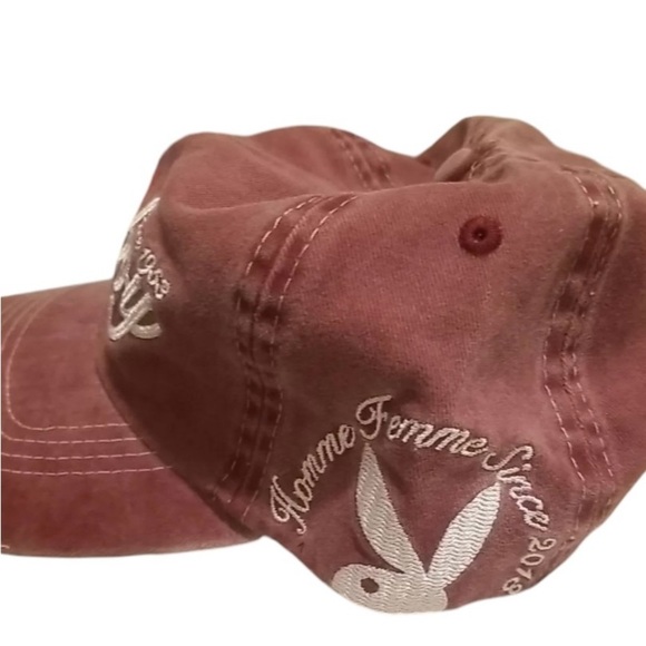Playboy‎ Homme Femme Streetwear Maroon Dad Hat OS - Picture 2 of 4